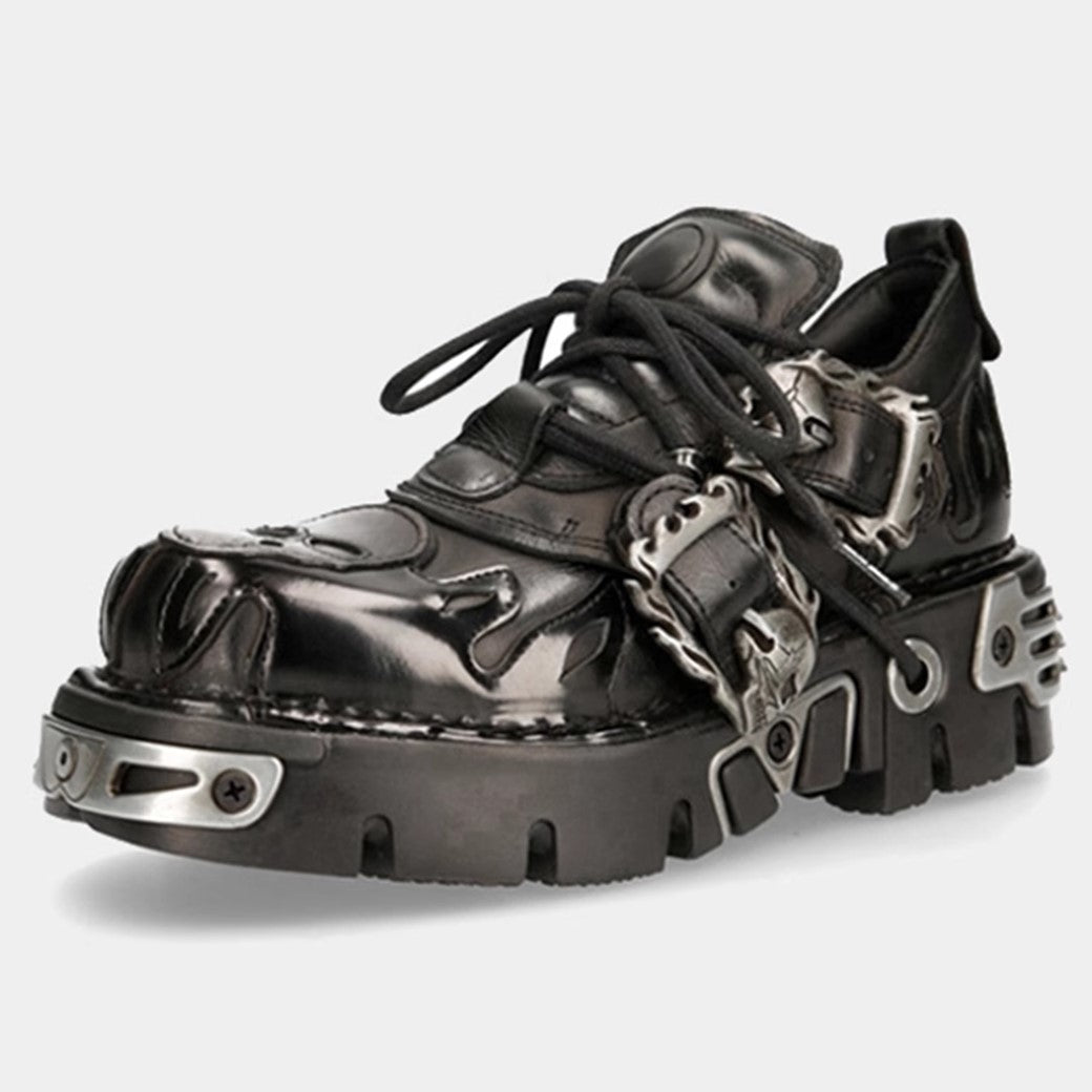 Double belt western heavy design thick sole silhouette sneakers  OR0877