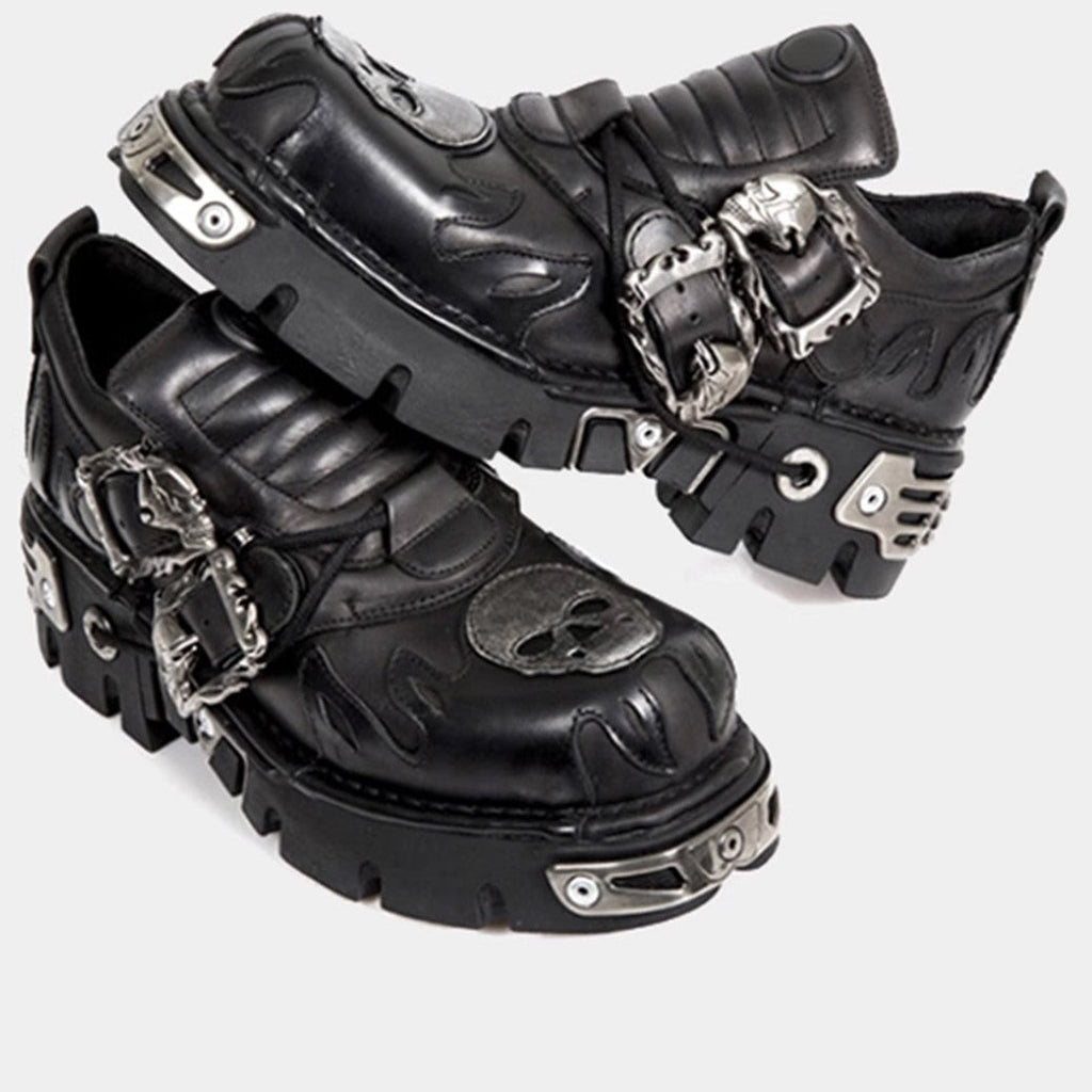 Double belt western heavy design thick sole silhouette sneakers  OR0877