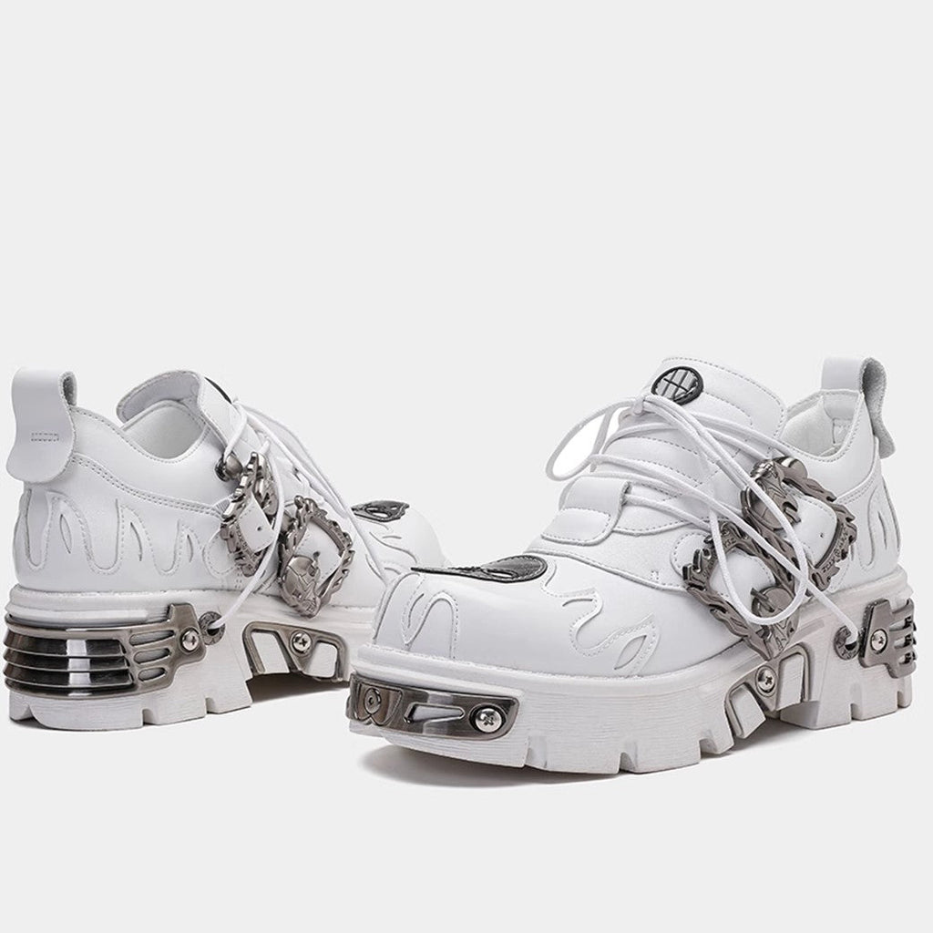 Double belt western heavy design thick sole silhouette sneakers  OR0877