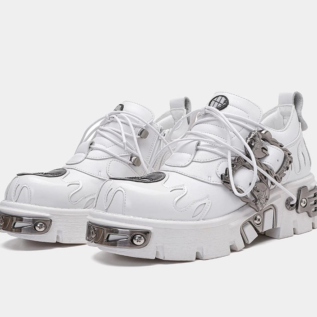 Double belt western heavy design thick sole silhouette sneakers  OR0877