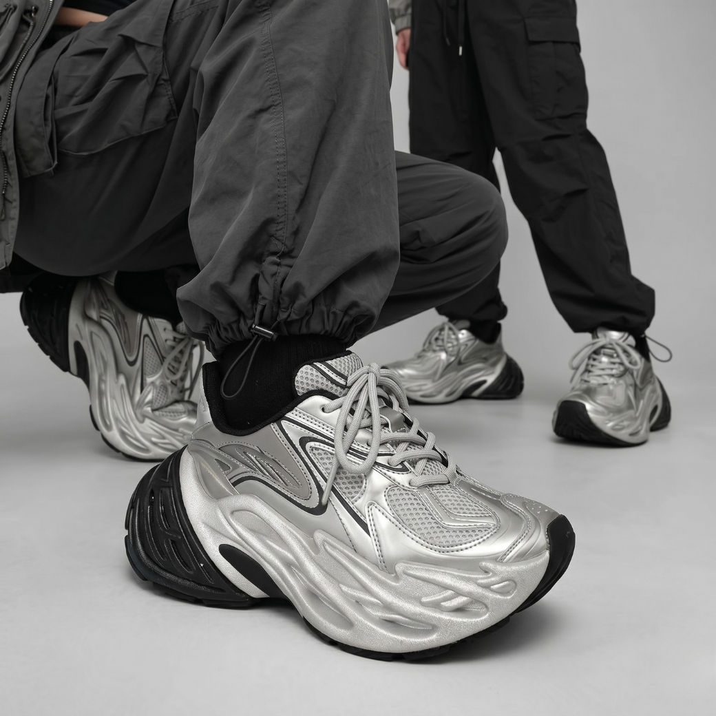 Wave gradient sole design sneakers  OR0881