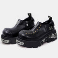 Gimmick material frame design sole cut platform sneakers  OR0887