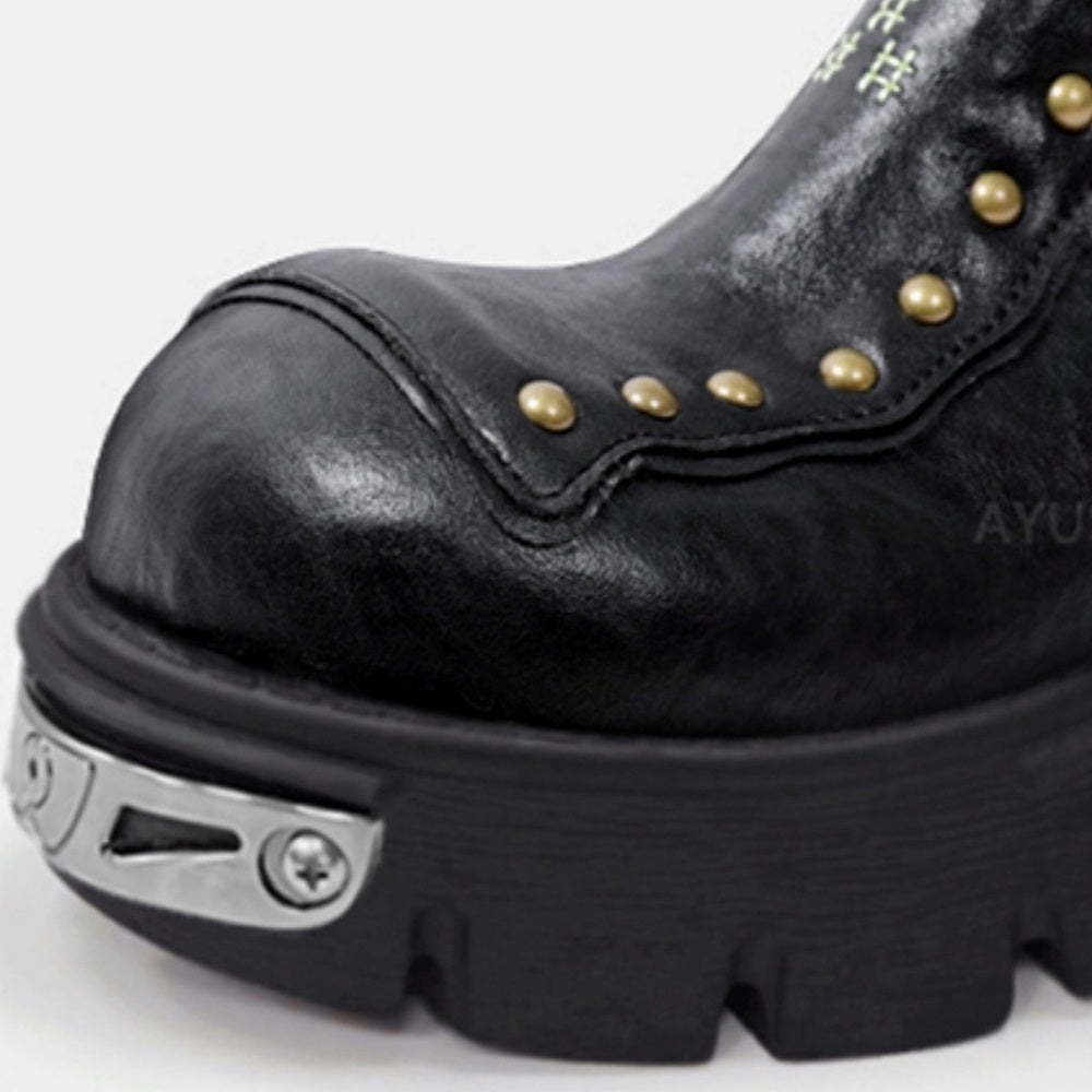 Gimmick material frame design sole cut platform sneakers  OR0887