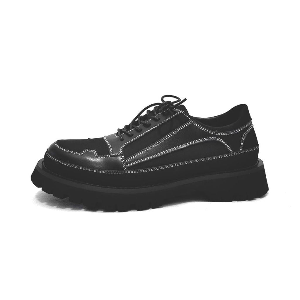 Stitch design retro thick sole big toe derby shoes  OR0889