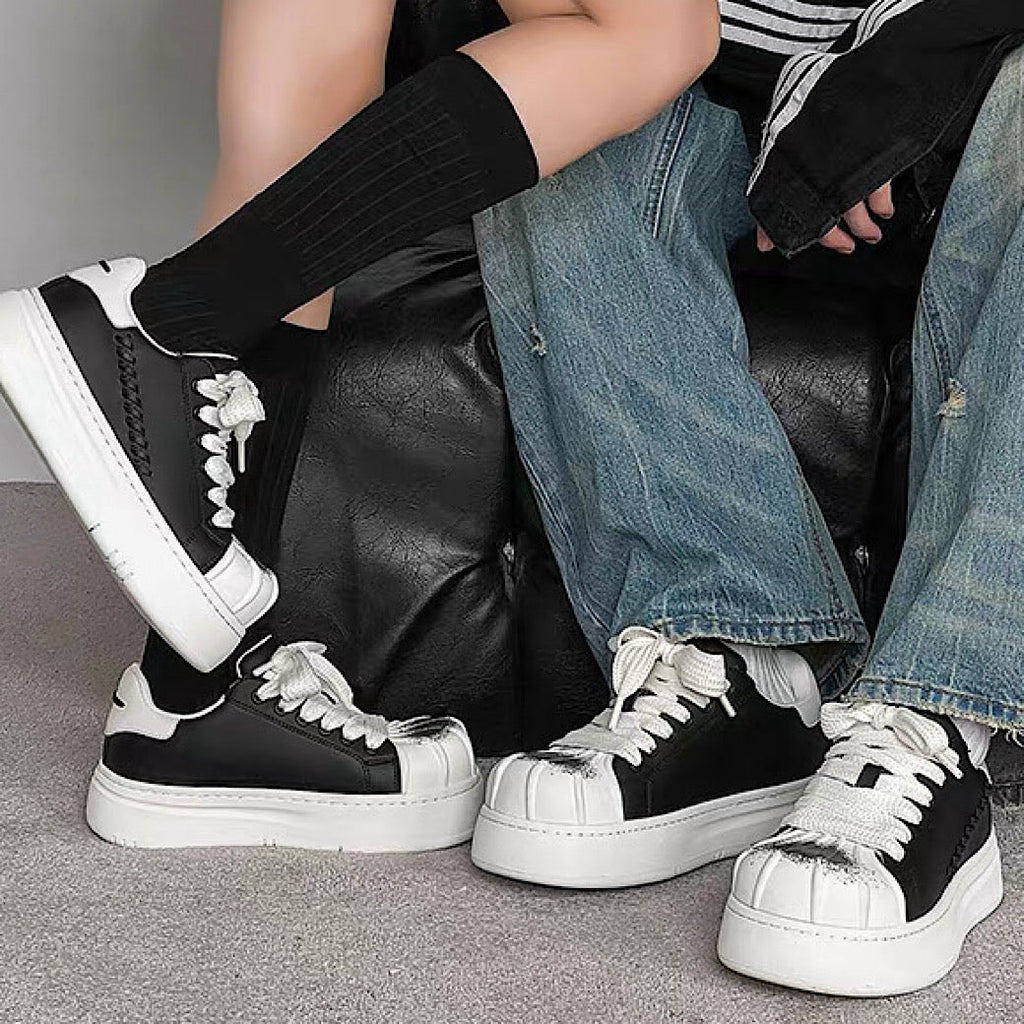 Basic monotone color platform sneakers  OR0896
