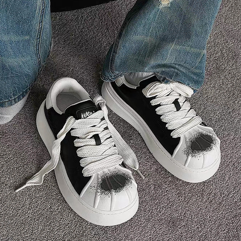 Basic monotone color platform sneakers  OR0896