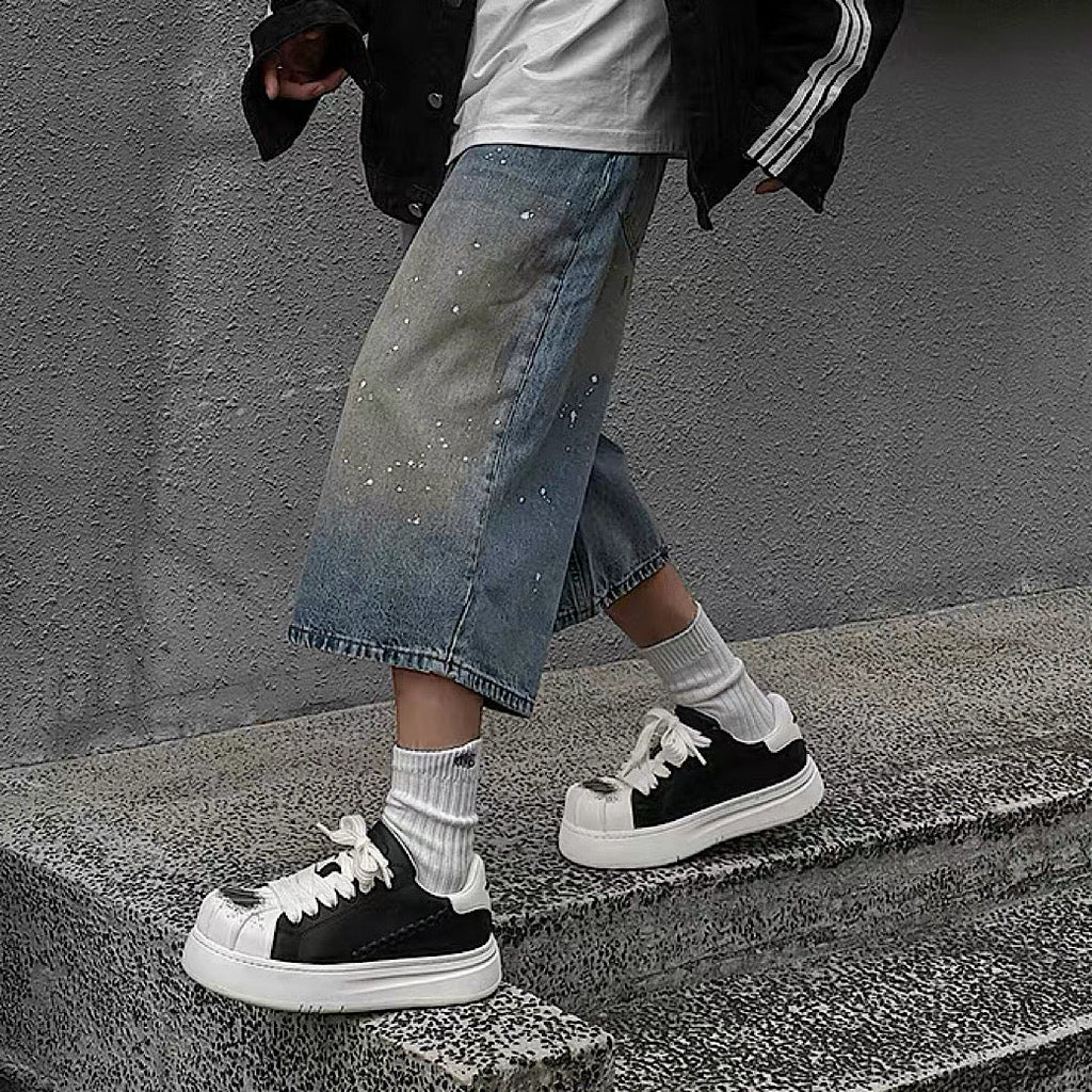 Basic monotone color platform sneakers  OR0896