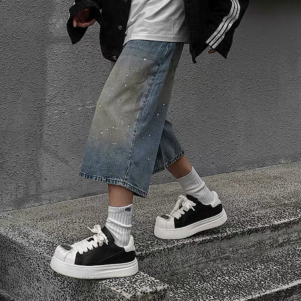 Basic monotone color platform sneakers  OR0896
