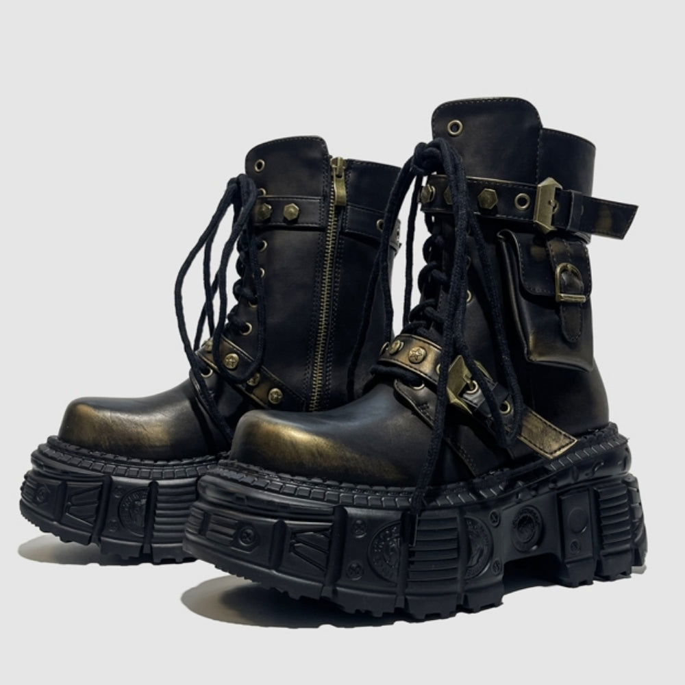 Gold Classic Design Vintage Random Boots  OR0897