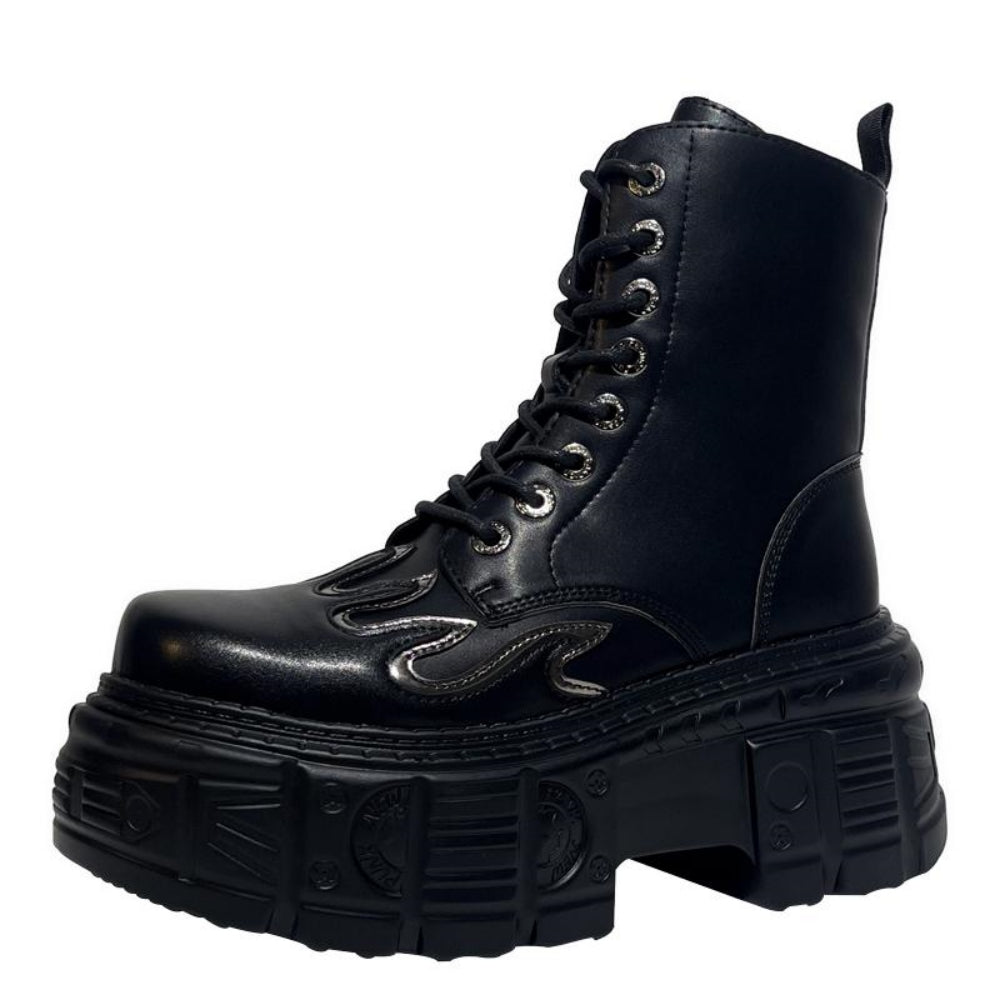 Basic Flame Style Blackness Boots  OR0901