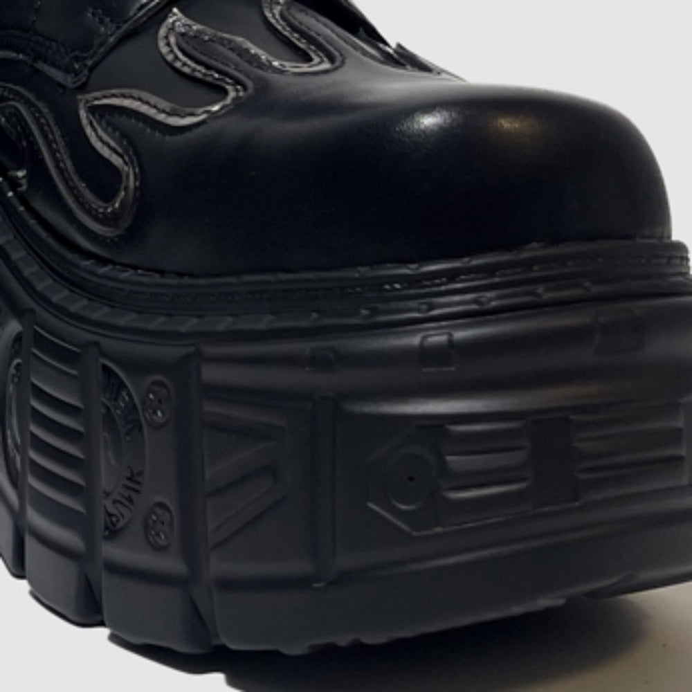 Basic Flame Style Blackness Boots  OR0901