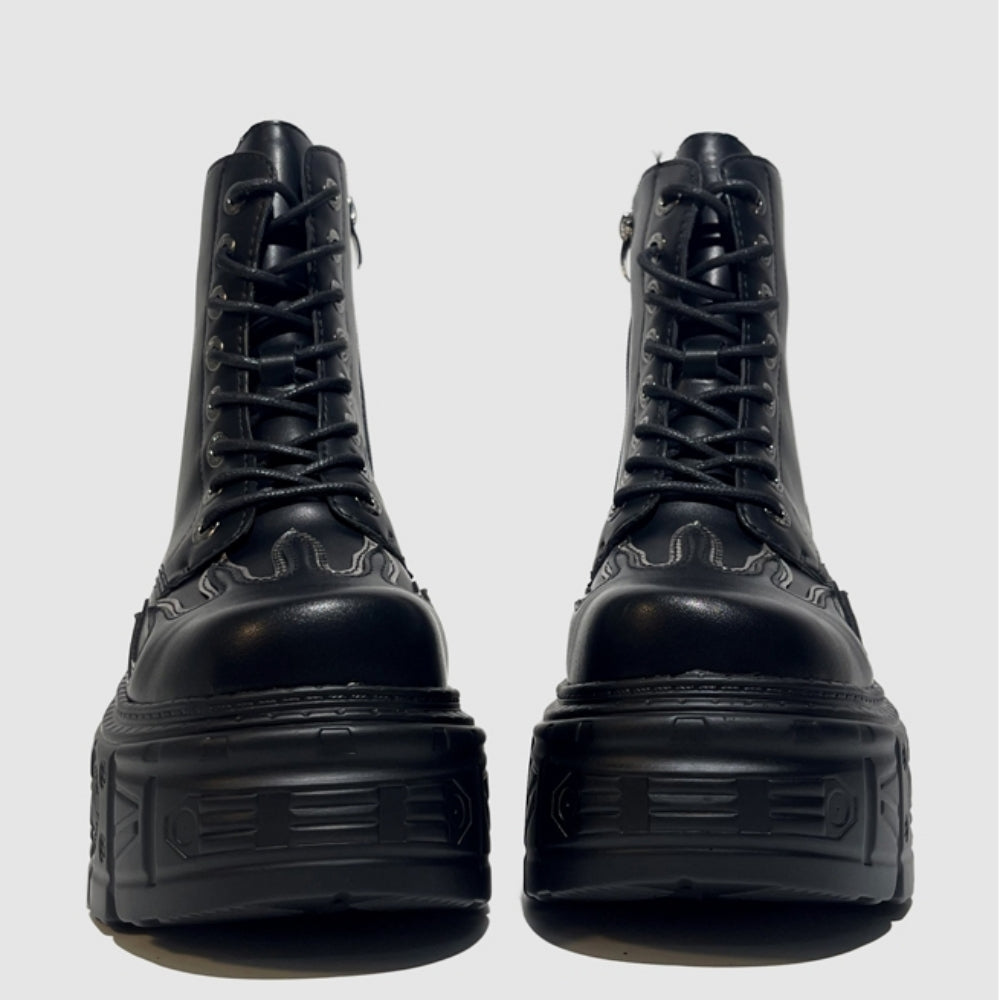 Basic Flame Style Blackness Boots  OR0901