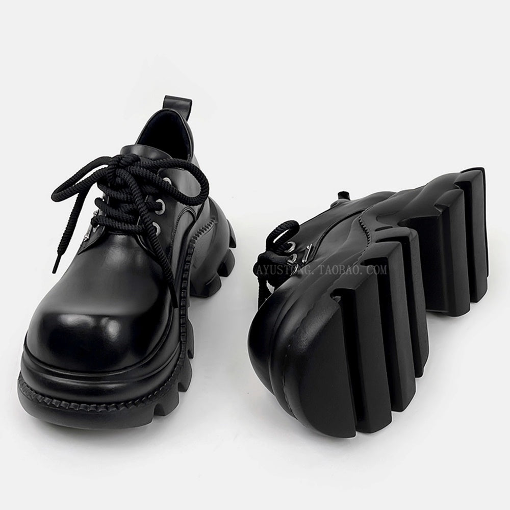 Curve style wave skull design platform sneakers  OR0903