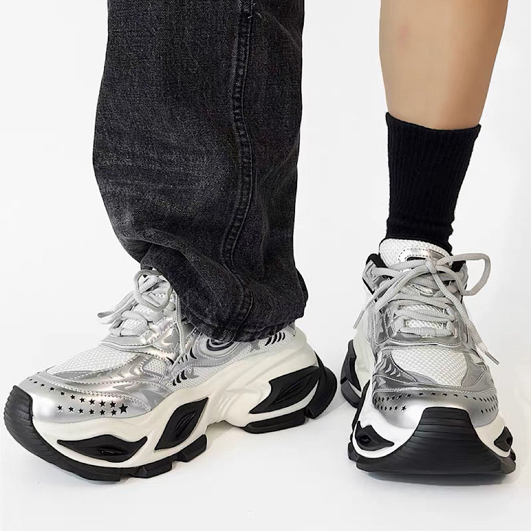 Marble Point Design Platform Casual Sneakers  OR0906