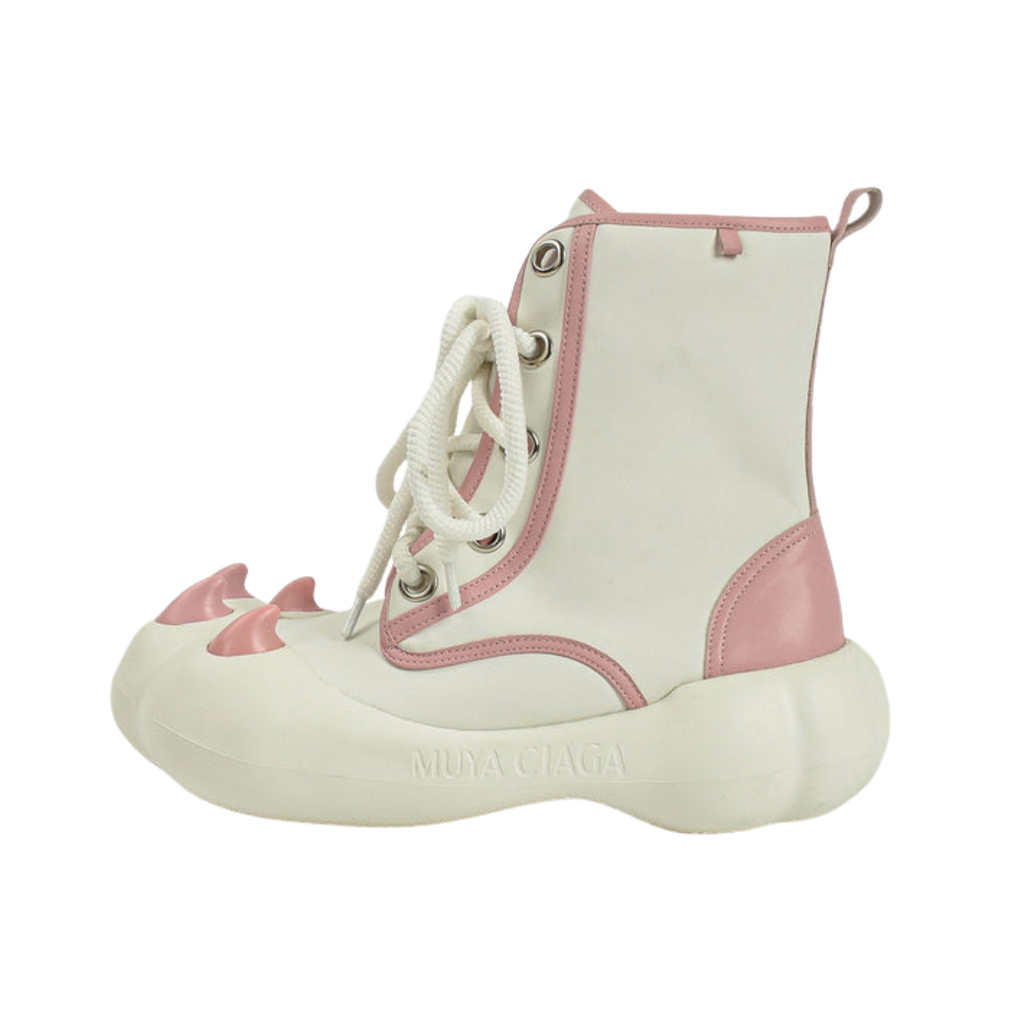 Line art design animal claw high-top sneakers  OR0908