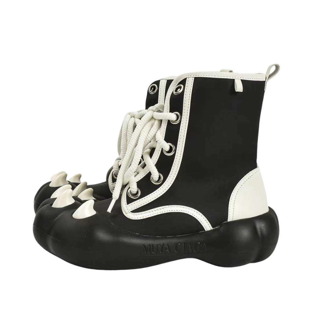 Line art design animal claw high-top sneakers  OR0908