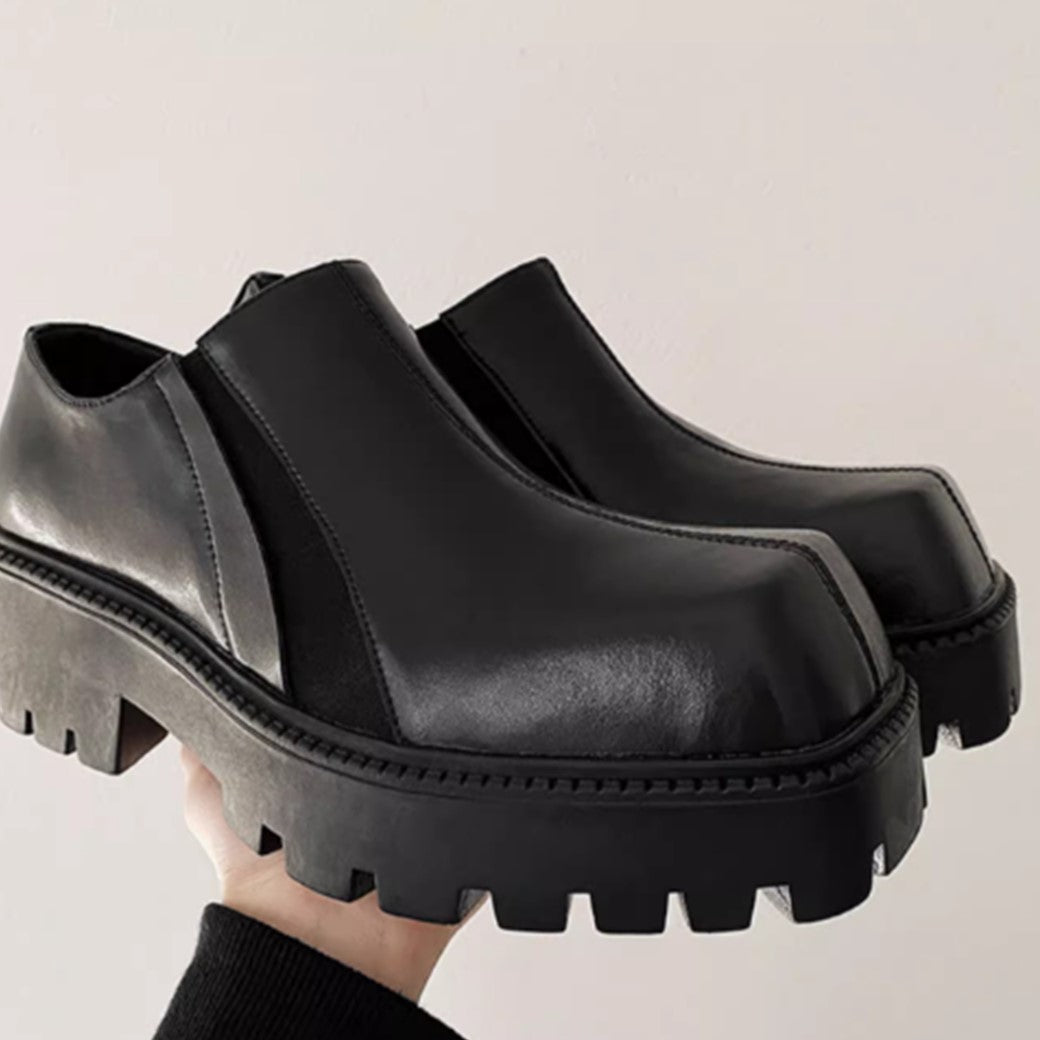 Simple normalized design knotted leather sneaker boots  OR0912