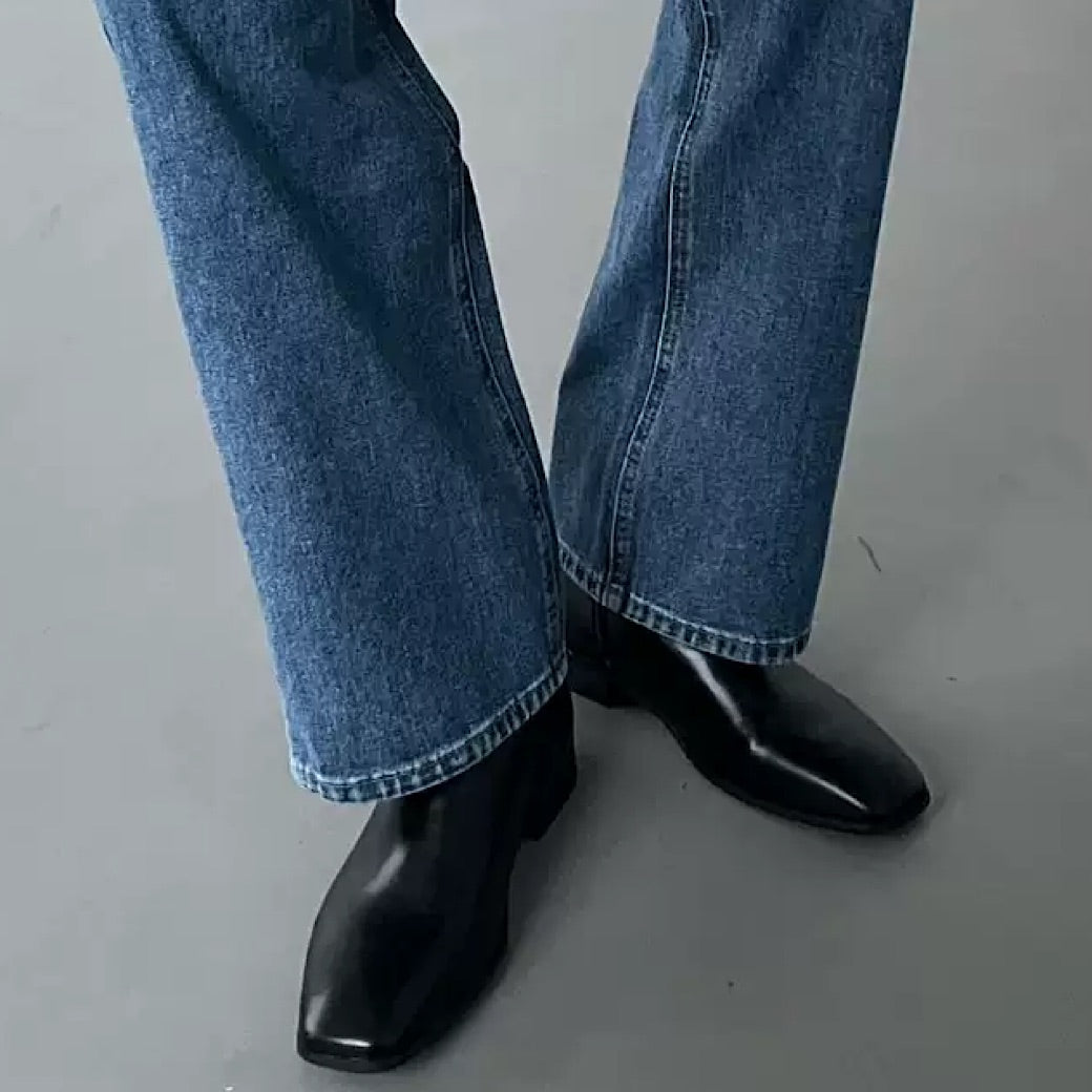 Black Exaid Leather Boots  OR0915