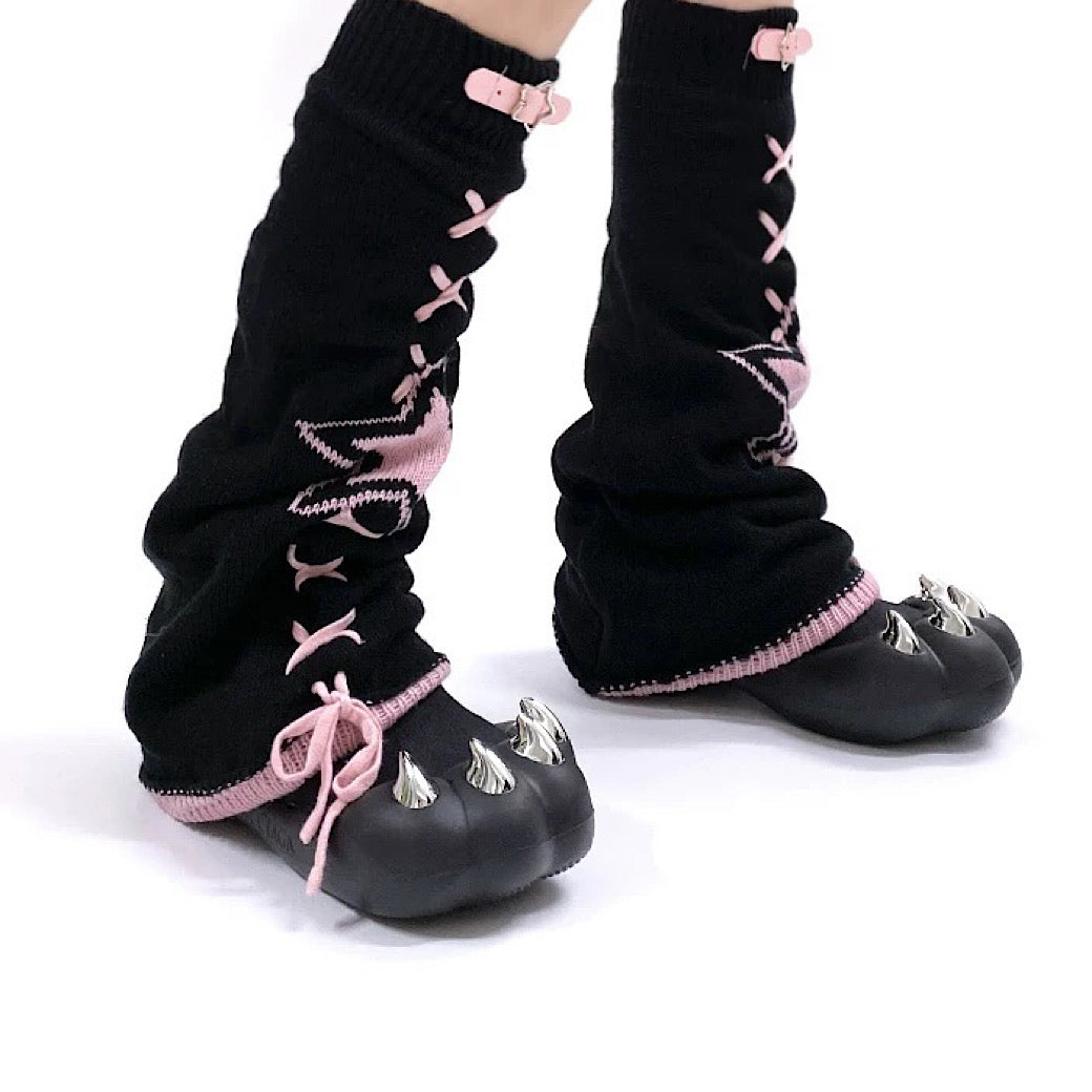 Animal claw-like design upper volume casual white bangle sandals  OR0916