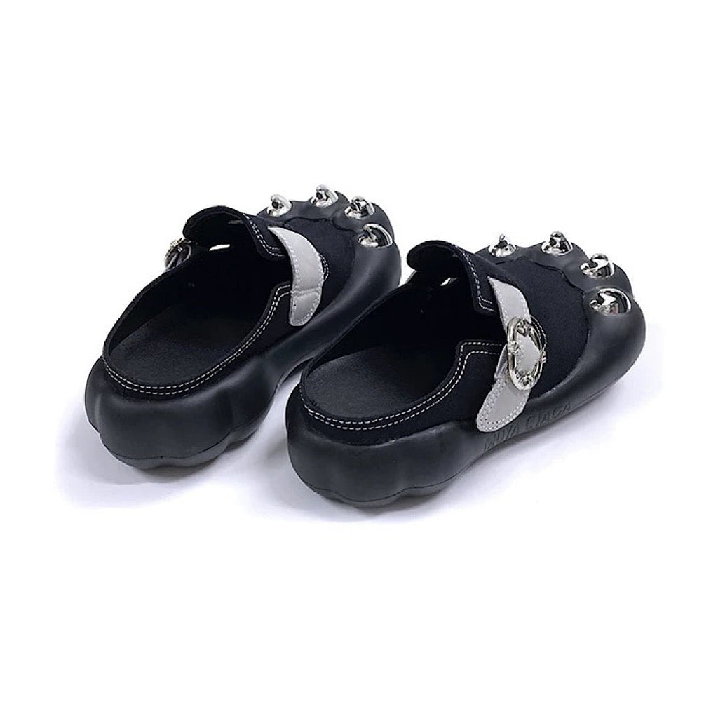 Animal claw-like design upper volume casual white bangle sandals  OR0916