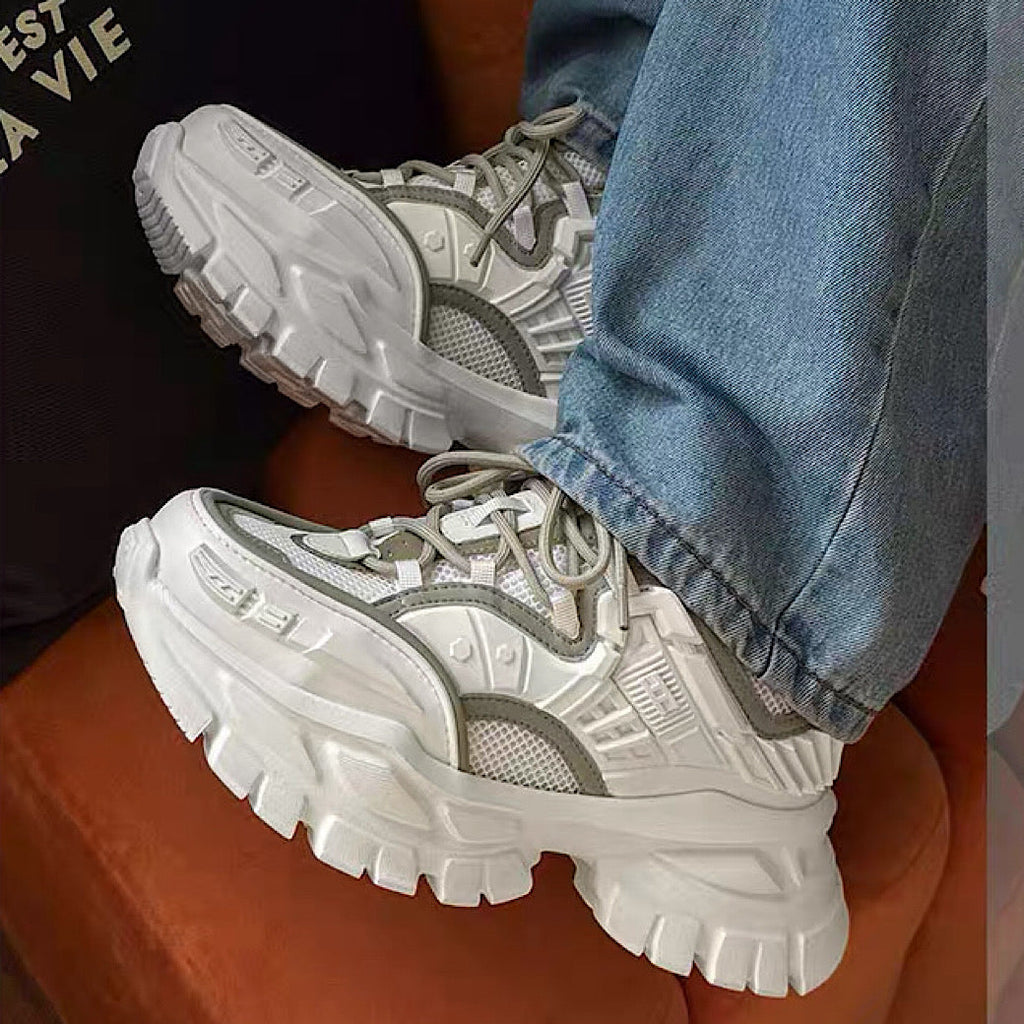 Upper with textured sole design, platform dad sneakers  OR0919