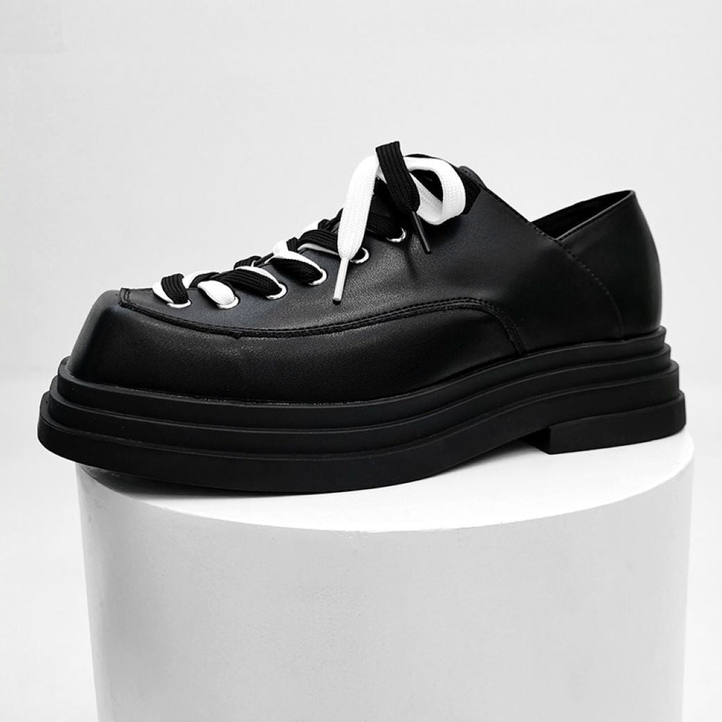 British style square toe thick derby shoes  OR0922