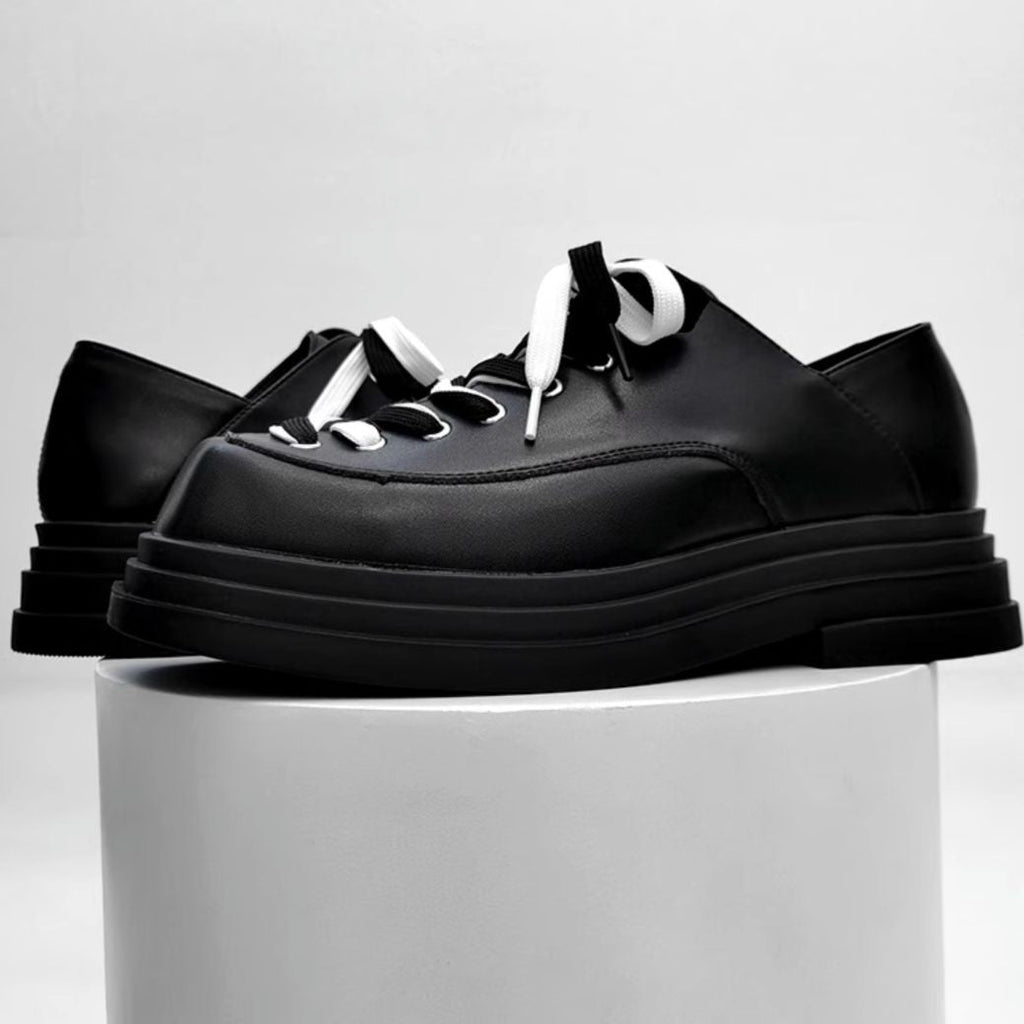 British style square toe thick derby shoes  OR0922