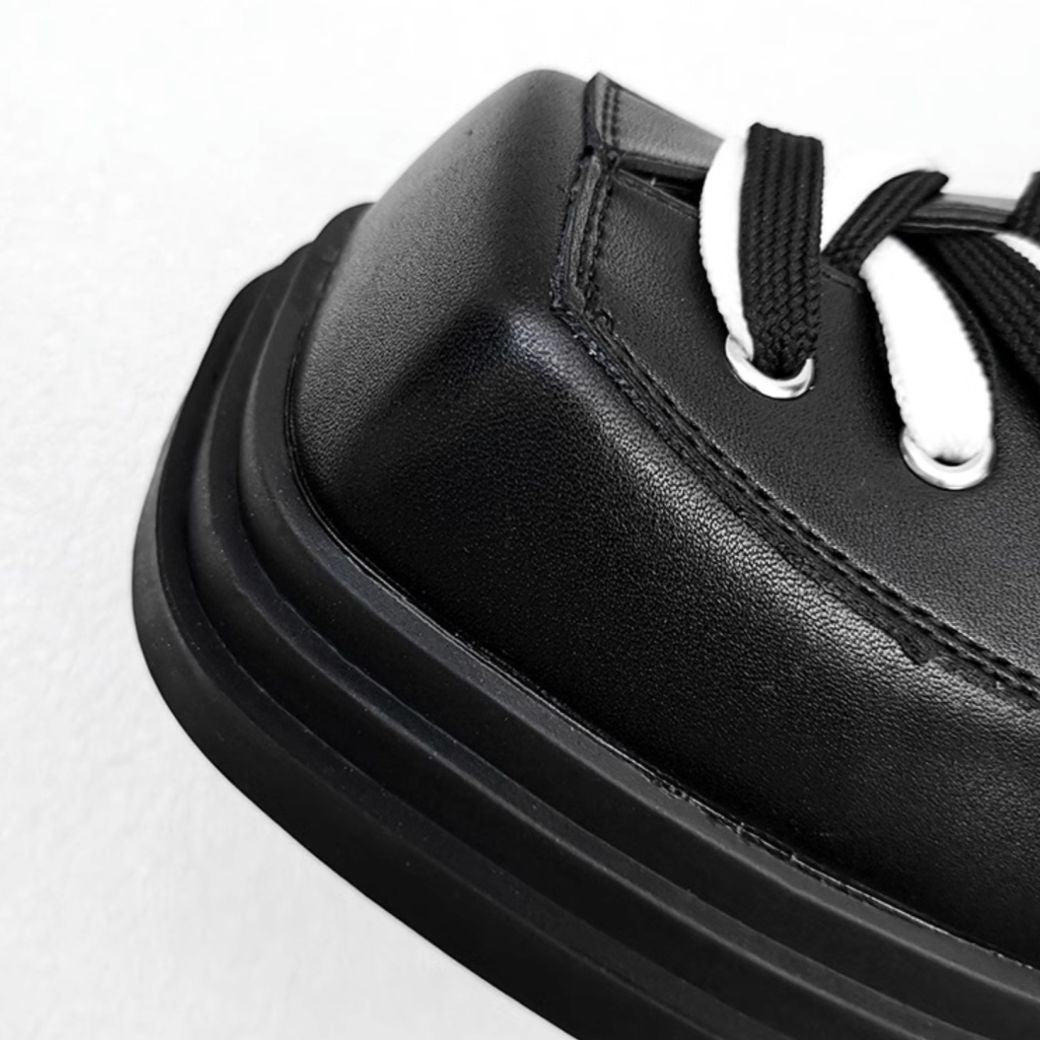British style square toe thick derby shoes  OR0922