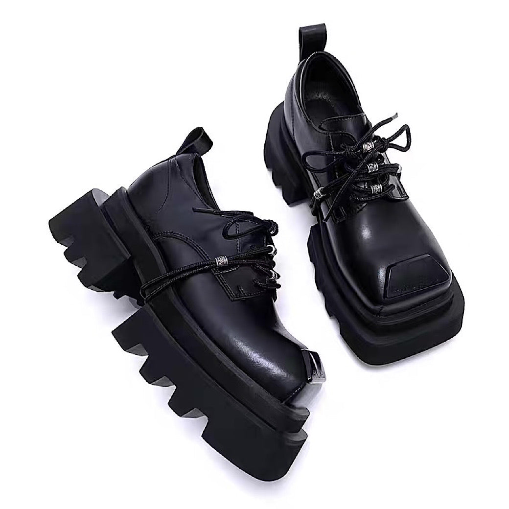 Thick-soled black heeled sole style basic design sneaker boots  OR0928