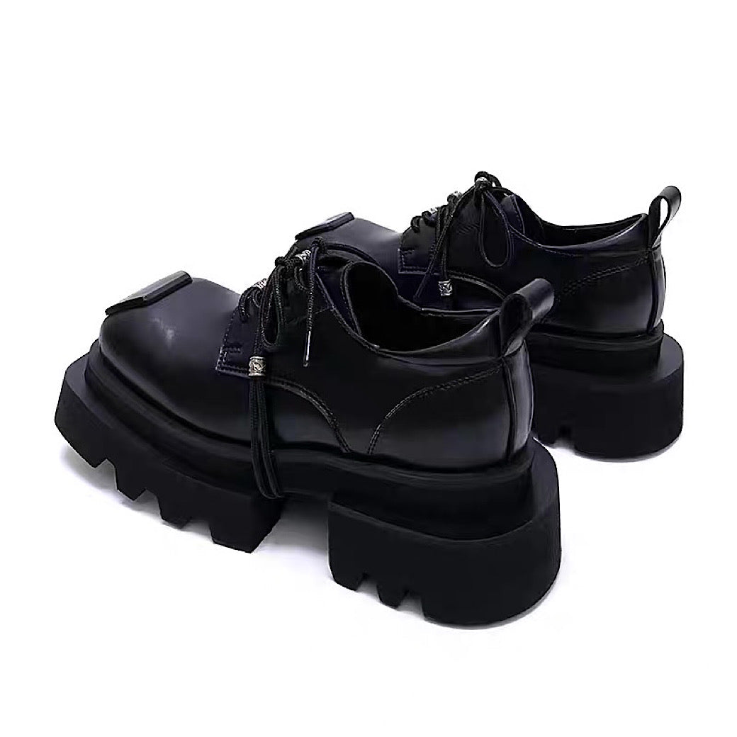 Thick-soled black heeled sole style basic design sneaker boots  OR0928