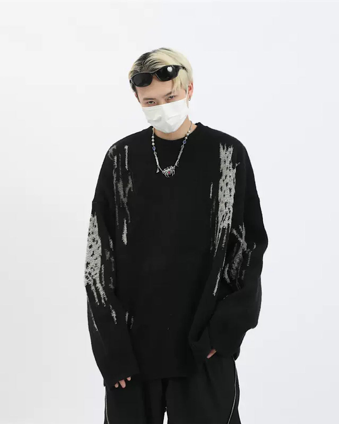 Carved design color knit  OR0946