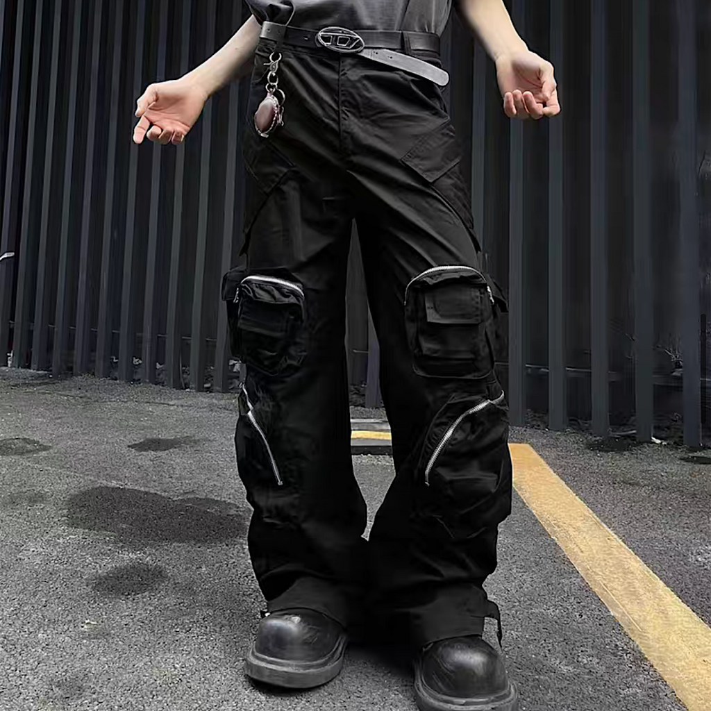 Multi-pocket design street style cargo pants  OR0947