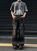 Three-dimensional overment dust cargo denim pants  OR0958