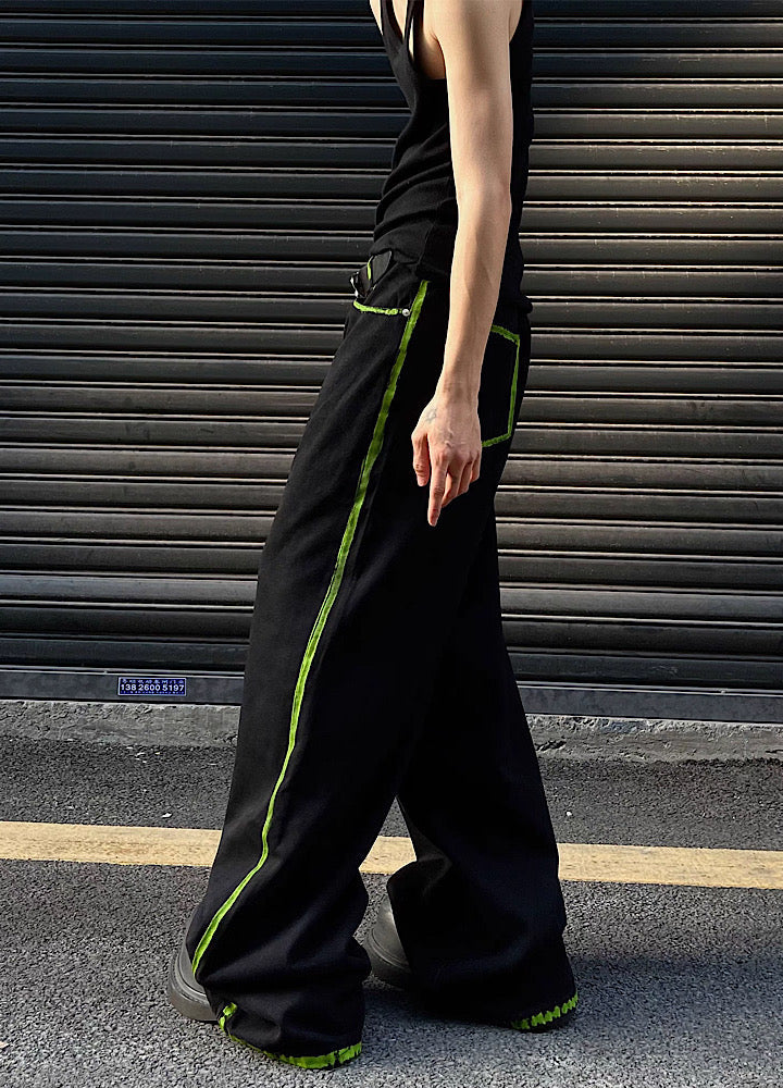 Green line booster high wide silhouette pants  OR0968