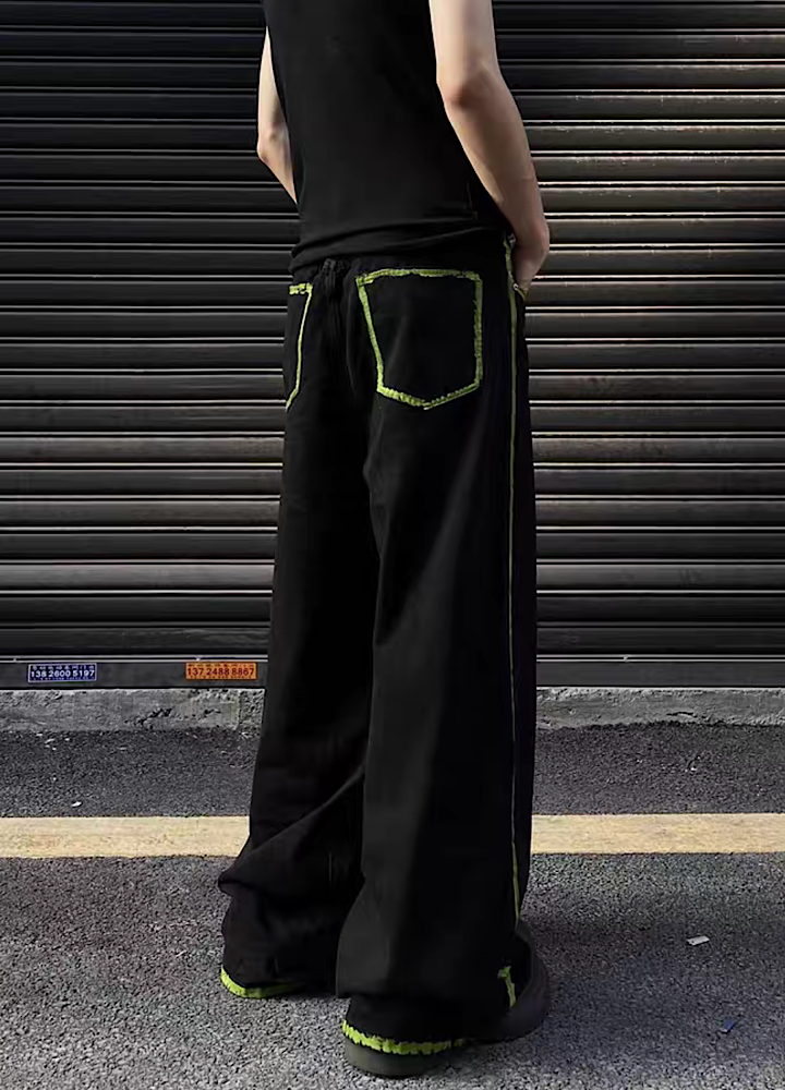 Green line booster high wide silhouette pants  OR0968