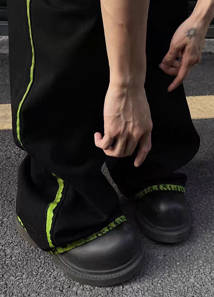 Green line booster high wide silhouette pants  OR0968