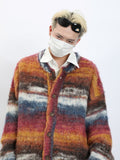 Rainbow color loose cardigan  OR0971