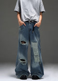 Gimmick distressed vintage grunge style oversized denim pants  OR0977