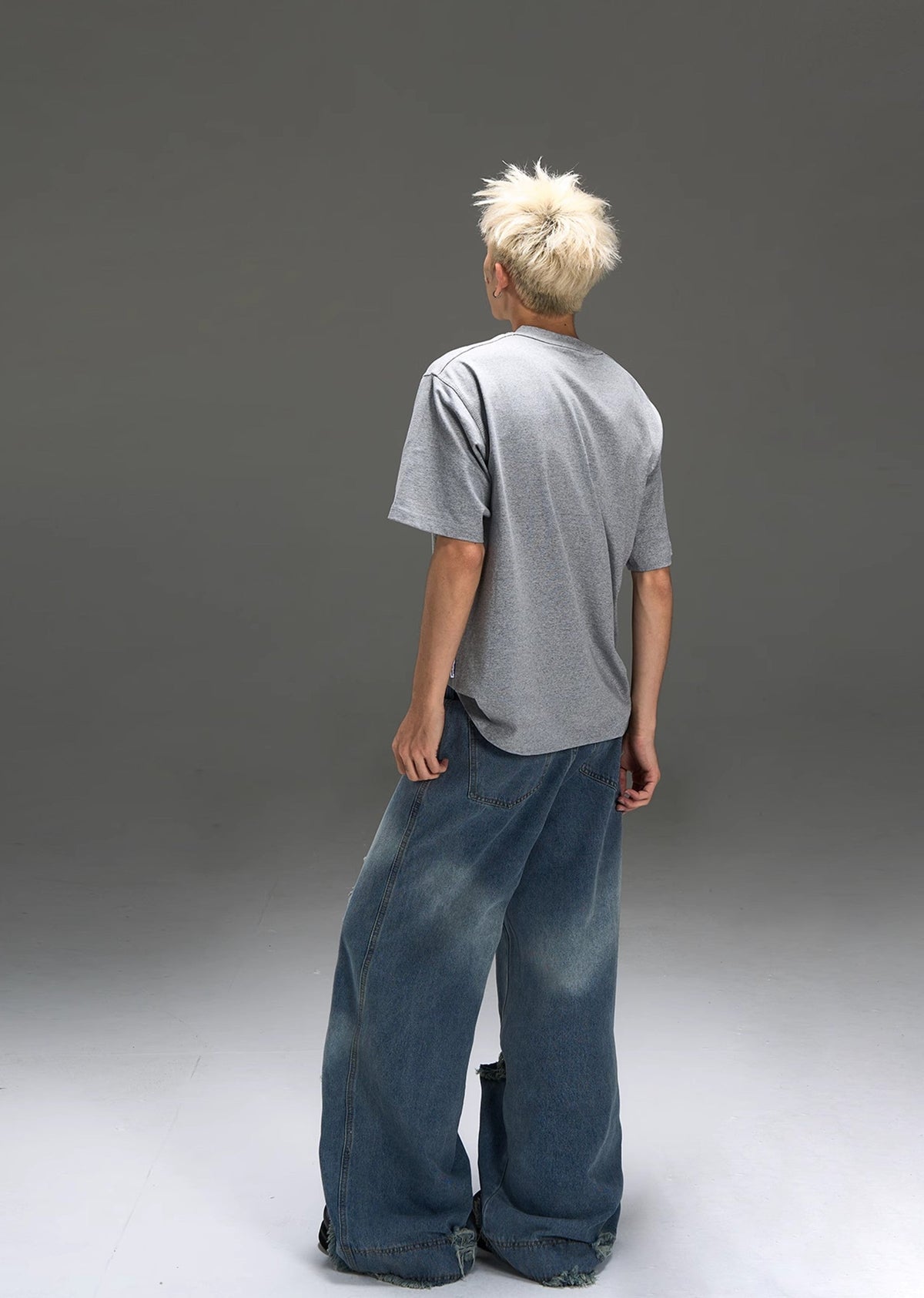 Gimmick distressed vintage grunge style oversized denim pants  OR0977
