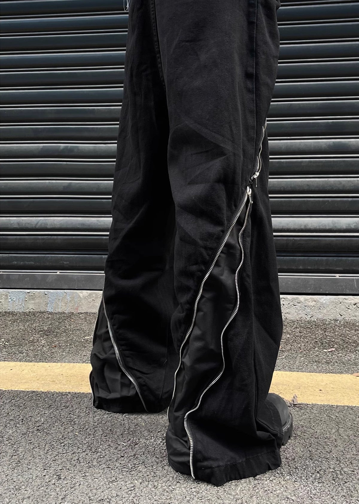 Gimmick full zip blackie design slacks pants  OR0978