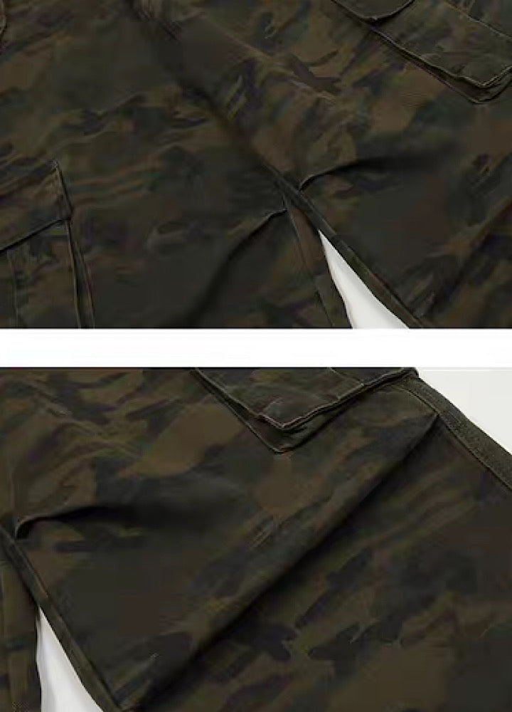 Wide camouflage design cargo pants  OR0983