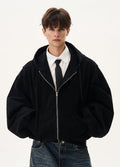 Basic oversized full zip wide hoodie jacket  OR0984