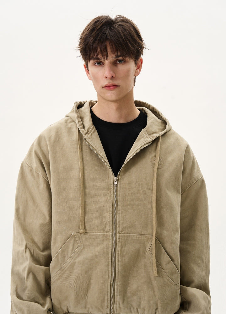 Basic oversized full zip wide hoodie jacket  OR0984