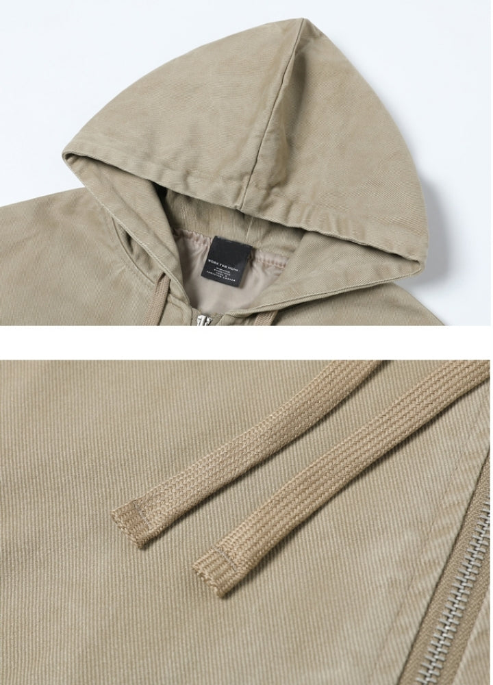 Basic oversized full zip wide hoodie jacket  OR0984