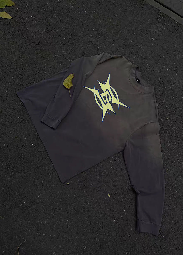 Ignite Thunder Logo Design Gradient Long Sleeve T-Shirt  OR0994
