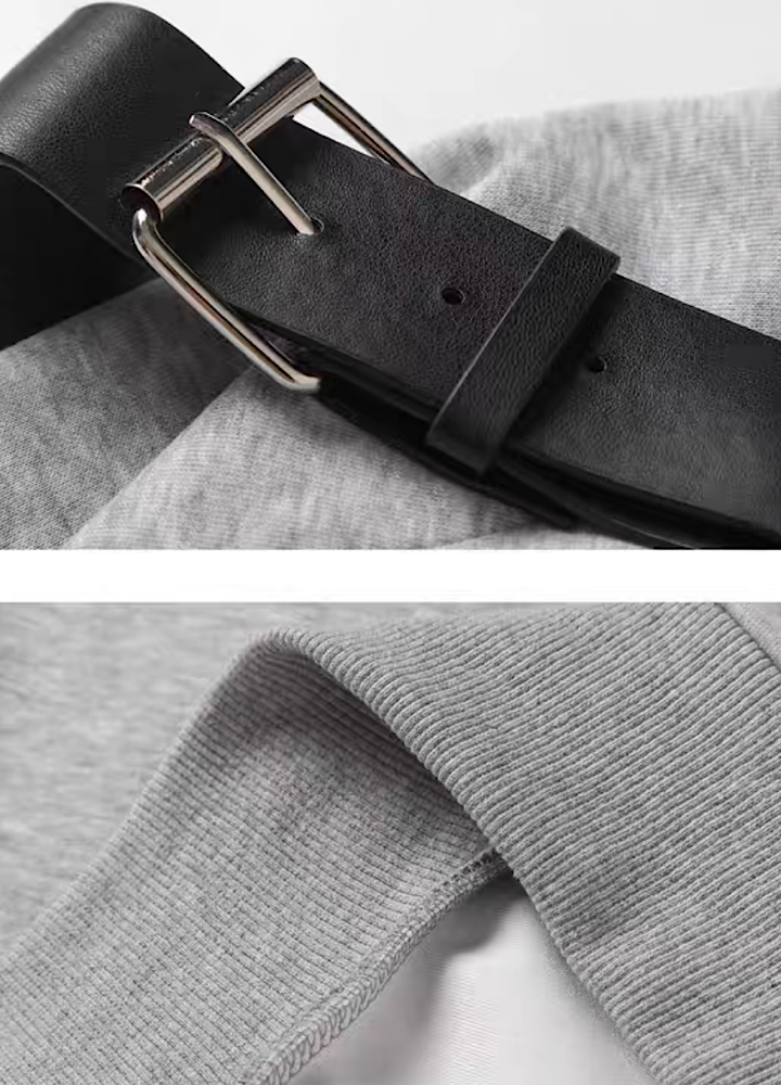 Shoulder gimmick design loose silhouette hoodie  OR0996