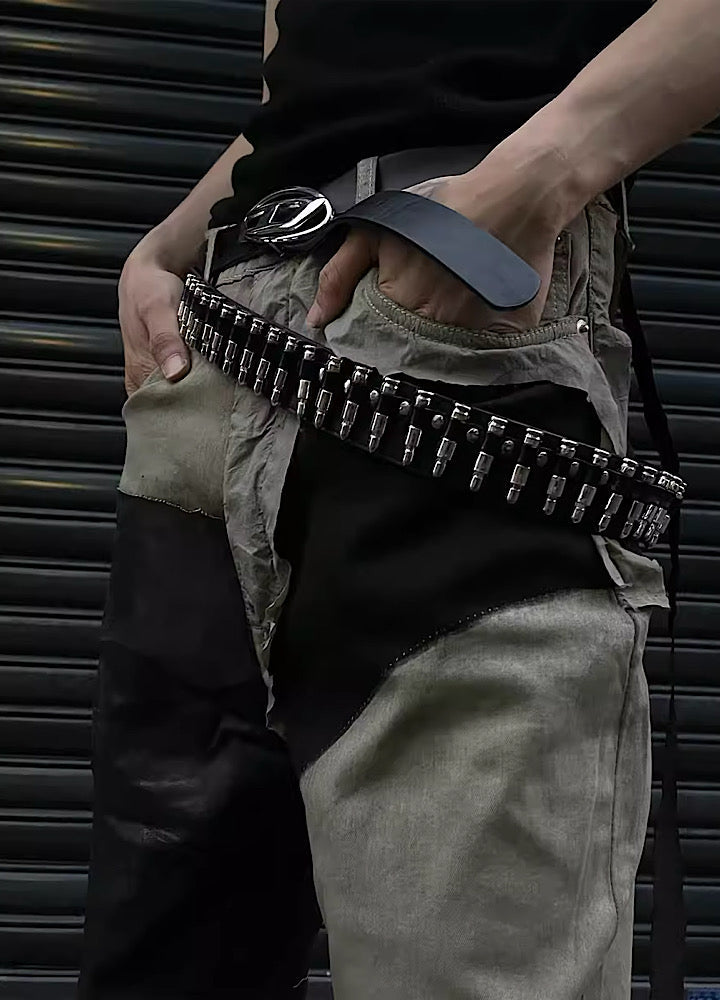 Asymmetrical double coloring design remake pants  OR0999