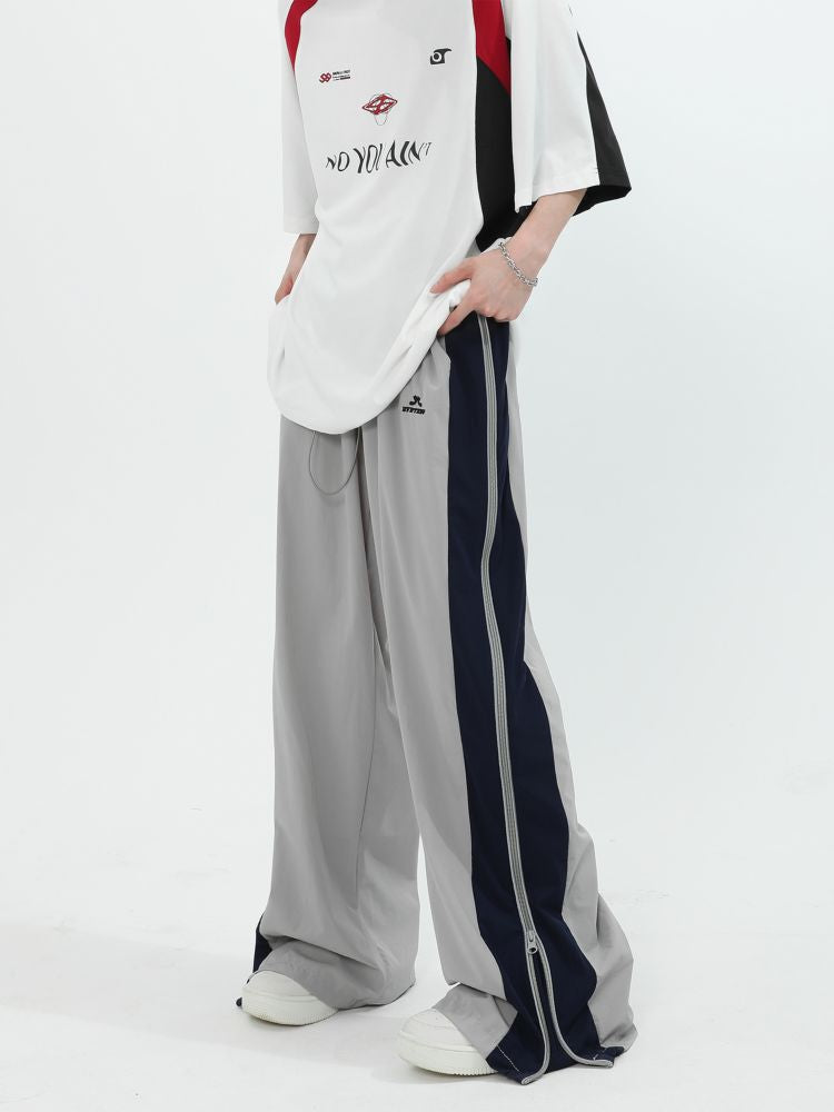 Side line zipper slit casual pants  OR1001