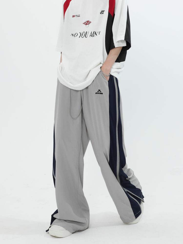 Side line zipper slit casual pants  OR1001