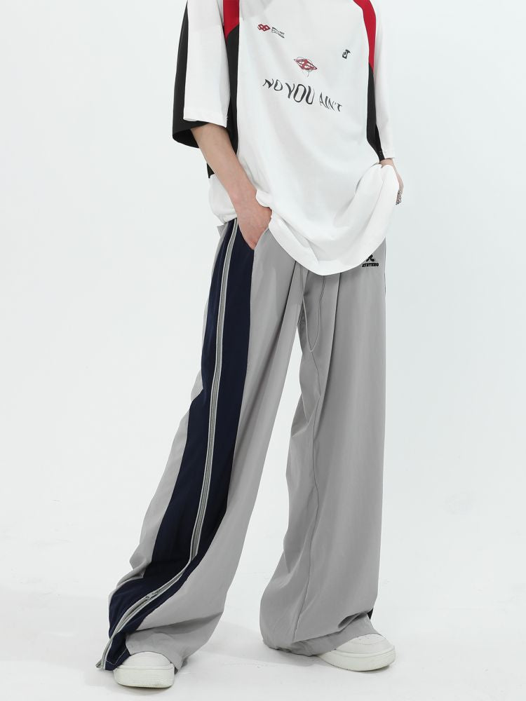 Side line zipper slit casual pants  OR1001